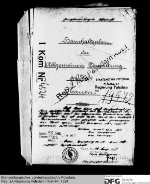 Haushaltsplan der Allgemeinen Verwaltung der Stadt Nauen für das Rechnungsjahr 1923