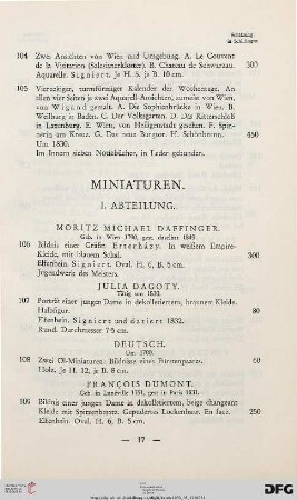 Miniaturen (Nr. 106-139)