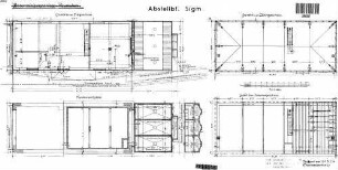 Stuttgart Hbf: Nebengebäude Abstellbahnhof Sigm Grundrisse EG,DG