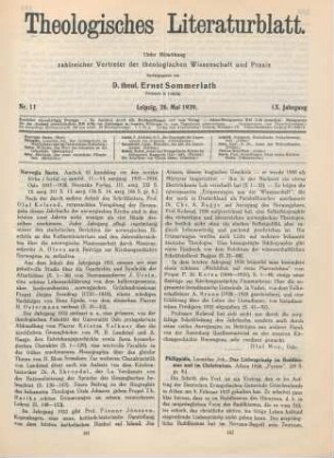 161-162 [Rezension] Norvegia sacra ; 11.-14. Jg.