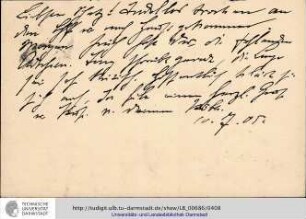 Postkarte vom 10.07.1905