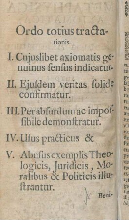 Ordo totius tractationis.