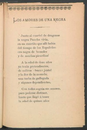 Los amores de una negra
