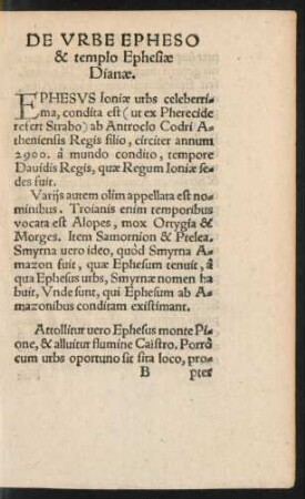 De Urbe Epheso & templo Ephesiae Dianae.