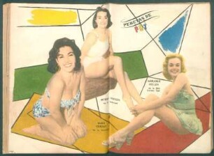 Myrna Hansen, Marjorie Hellen, Mara Corday - [Ilustración] : Pebetas de PBT