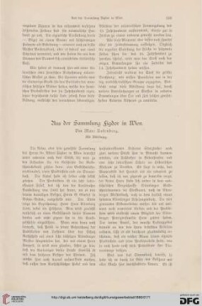 Aus der Sammlung Figdor in Wien