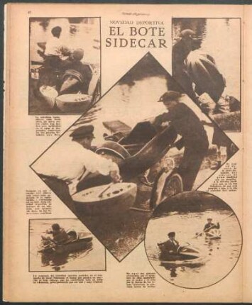 El bote sidecar [Fotografías] : Novedad deportiva