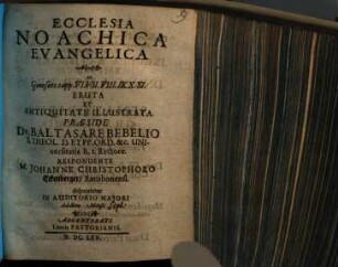 Ecclesia Noachica Evangelica homypsēphos : ex Geneseos capp. VI, VII, VIII, IX, X, XI Eruta Et Antiquitate Illustrata