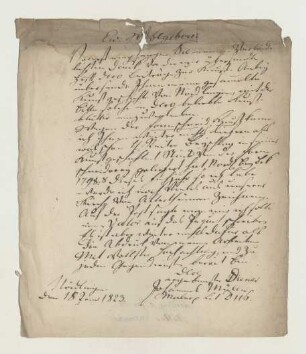 Brief von Johannes Müller an Joseph Heller