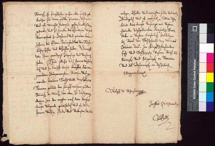 Kaiser Maximilian II. bekennt, von den Sechsstädten des Markgraftums Oberlausitz 5.000 Gulden zum Kampf gegen die Türken zu Händen seines Landrentmeisters in Böhmen, Johann Rabenhaupt von Suche, erhalten zu haben, und bestätigt, dass er diese Summe zum Ende des Jahres 1567 zurückzahlen werde.
