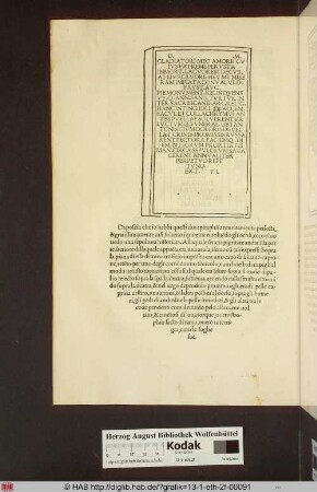[Tafel mit lateinischer Inschrift]