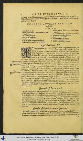 Titulus II. De Iure Naturali, Gentium et Civili.