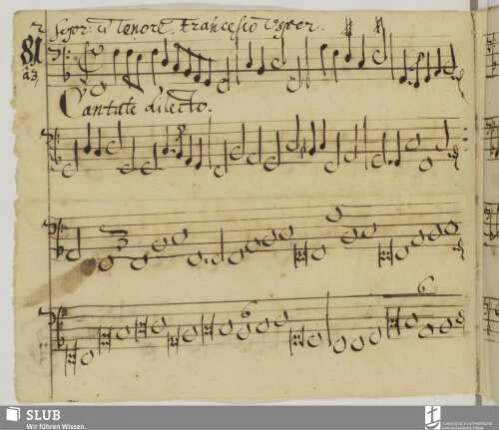 Usper, Francesco: Cantate dilecto meo et exsultate