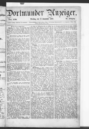 Dortmunder Anzeiger. 1862-1874