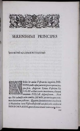 Serenissimi principes. Domini Clementissimi