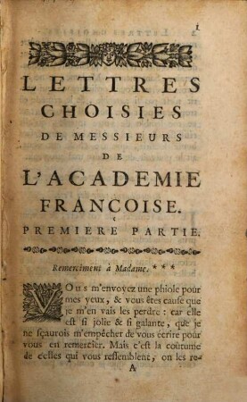 Lettres choisies