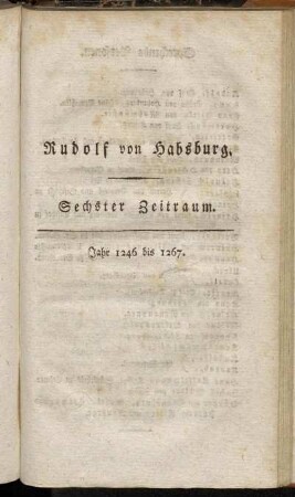 Sechster Zeitraum. Jahr 1246 bis 1267