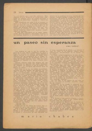 Un paseo sin esperanza