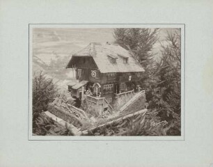Modell eines Schwarzwälder Wirtshauses im Treppenaufgang des Markgräflichen Palais in Karlsruhe