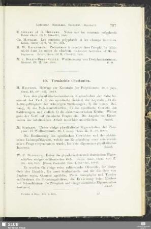40. Vermischte Constanten