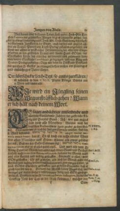 [...]Leich-Text/[...]/ist befindlich in dem CXIX. Psalm Königs Davids am 9. Vers/ und lautet also: