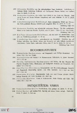 Buchminiaturen (Nr. 1081-1086)