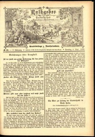 Ausgabe vom Sonntag, den 04. September 1898.