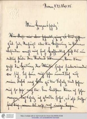 Brief vom 23.10.1905