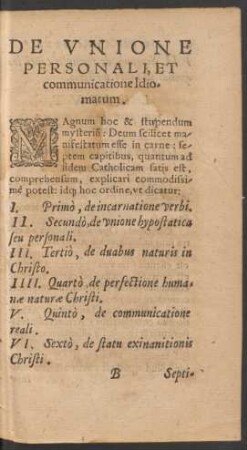 De Unione Personali, Et communicatione Idiomatum.