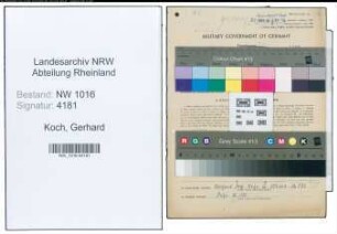Entnazifizierung Gerhard Koch , geb. 05.10.1900 (Gaertner)