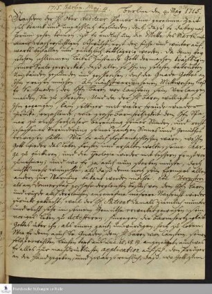 Brief von Johann Heinrich Michaelis an [Unbekannt].