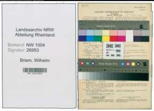 Entnazifizierung Wilhelm Briem , geb. 03.05.1914 (Expedient)