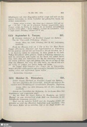 357. 1574, September 9. Torgau