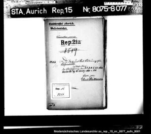 Die Ausführung der Deich- und Sielordnung hinsichtlich der Feststellung des Höhennivellements: Amt Stickhausen