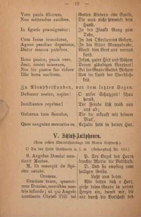 V. Schluß-Antiphonen.