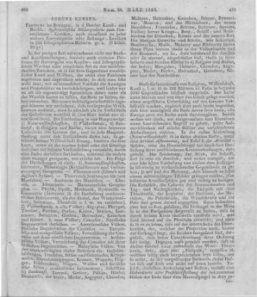 Systematische Bilder-Gallerie zur allgemeinen deutschen Real-Encyclopädie (Conversations-Lexikon). Freiburg i. Br.: Herder [1827]