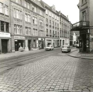 Cottbus, Friedrich-Ebert-Straße 39/41. Wohn-und Geschäftshäuser (um 1900/1905). Ansicht von der Einmündung Virchowstraße