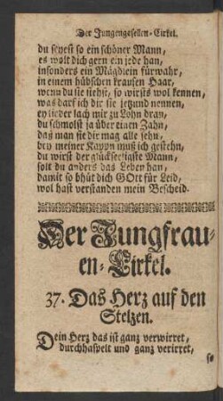 Der Jungfrauen-Cirkel.