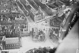 Dresden-Altstadt. Postplatz und Umgebung. Luftbild-Schrägaufnahme von Nord