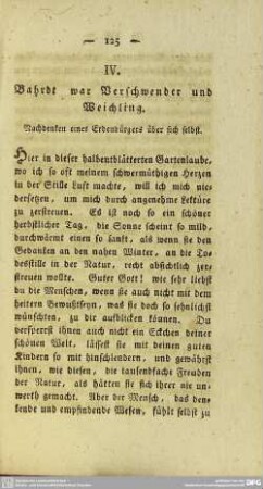 IV. Bahrdt war Verschwender und Weichling