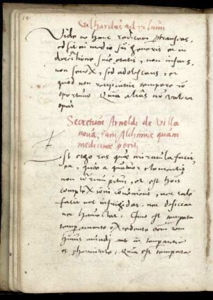Secretum Arnoldi de Villa Nova tam alchimiae quam medicinae periti