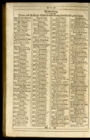 Anweisung der gewöhnlichen Sonn- und Festtags-Episteln und Evangelien durchs ganze Jahr