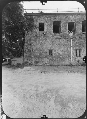 Trebsen/Mulde. Schloß (1509-1527). Seitenfront (Teilansicht) von Nordwest