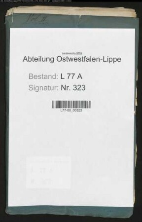 Anstellung der Unterbedienten beim Amt Schötmar (Bauerrichter, Amtsbote, Untervogt, Grenzschütz, Polizeidiener, Amtsdiener, Amtspedell, Gefangenenwärter, Amtsexekutor, Bd. 2