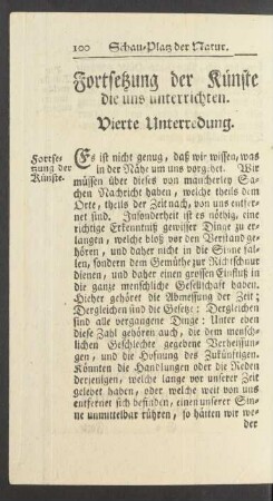 Fortsetzung der Künste [...]. Vierte Unterredung.
