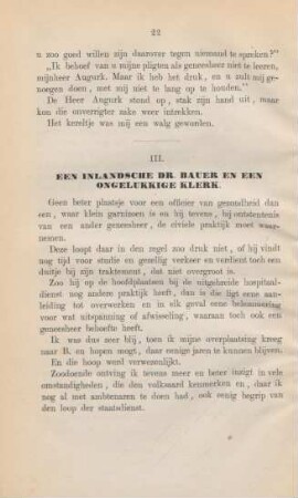 III. Een inlandsche Dr. Bauer en een ongelukkige klerk