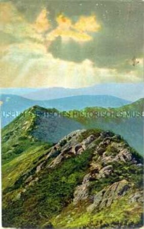 Ansicht der Gebirgsformation "Der Ziegenrücken" im Riesengebirge