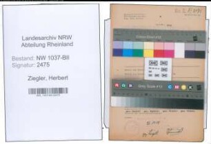 Entnazifizierung Herbert Ziegler , geb. 22.05.1904 (Krim.Sekretaer)