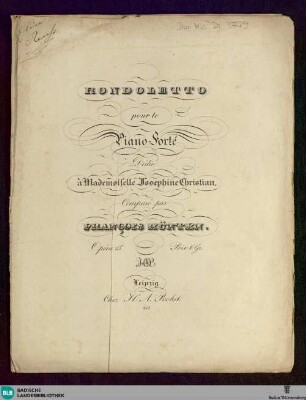 Rondoletto pour le piano-forte : opéra 15