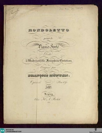 Rondoletto pour le piano-forte : opéra 15
